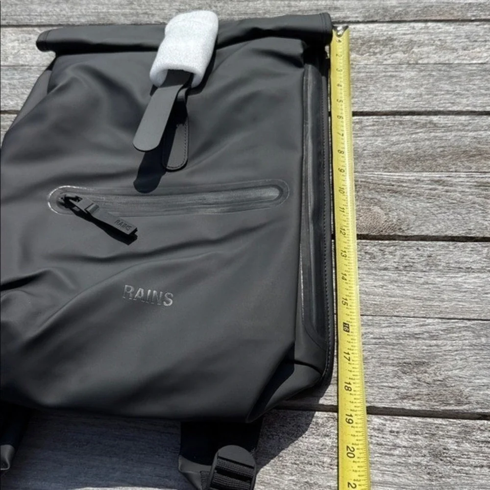 RAINS Rolltop Rucksack W3 backpack waterproof backpack‎ black NWT